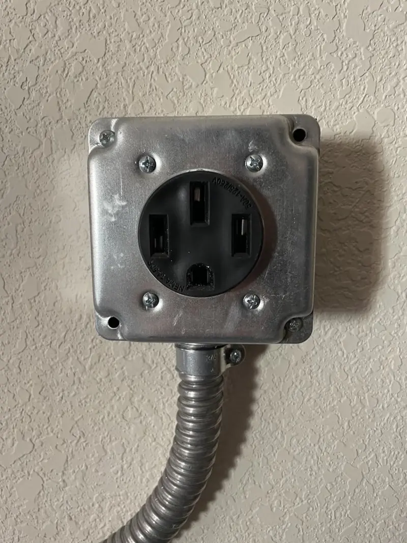 NEMA 14-50 outlet installed for Smart Home Electrical in Plainview