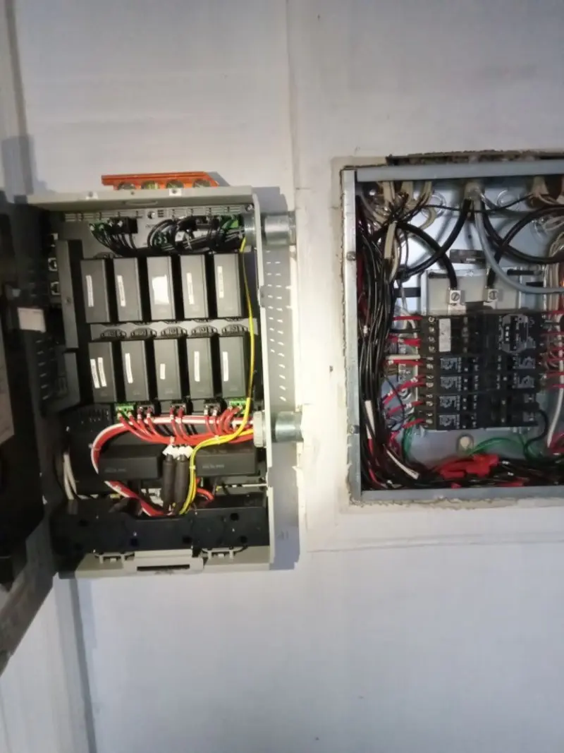 Electrical panel upgrade completed for Commercial Electrician Services in Plainview